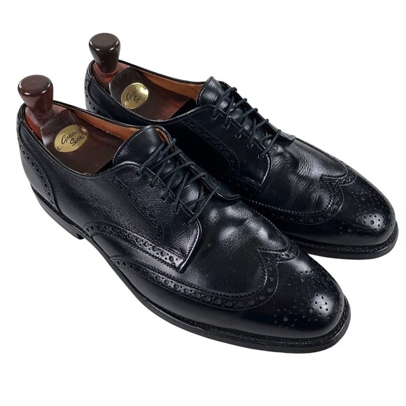 Allen Edmonds Ashland Wingtip Derby Dress Shoes Mens Size 10.5 D Black Leather - Picture 8 of 11